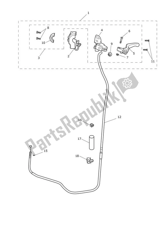 Toutes les pièces pour le Commande D'embrayage du Triumph Thunderbird LT 1699 2014 - 2018