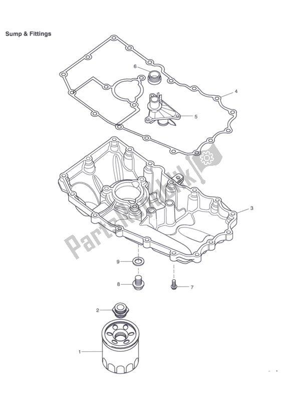 Toutes les pièces pour le Oil Sump du Triumph Tiger 1050 & SE 2007 - 2013