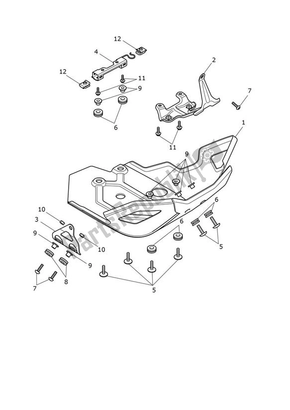 Todas as partes de Sumpguard do Triumph Tiger 1200 Rally PRO 1215 2022 - 2024