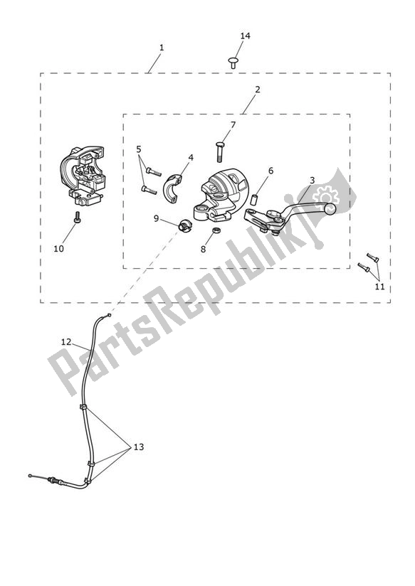 Tutte le parti per il Controllo Della Frizione del Triumph Bonneville T 100 UP TO VIN AC 5926 +budekins 865 2002 - 2016