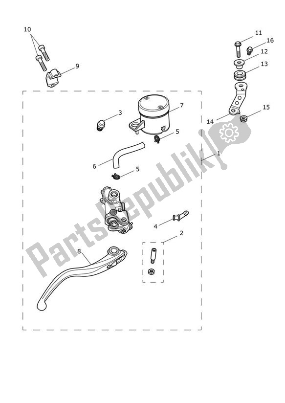 All parts for the Master Cylinder Assy Front of the Triumph Street Triple Moto2 765 2020 - 2024