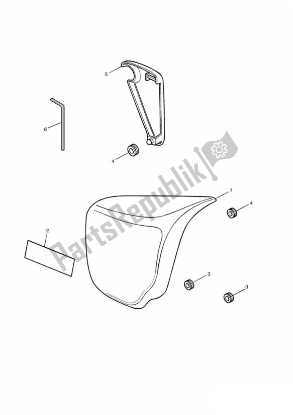 All parts for the Fairing Laterally of the Triumph Speedmaster Carburator 865 2003 - 2007