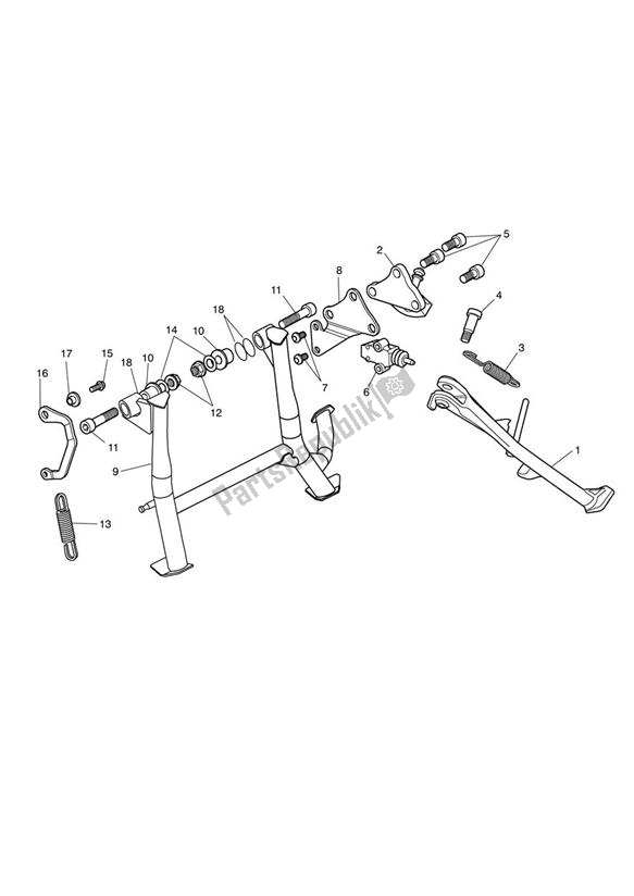 All parts for the Stands of the Triumph Sprint GT 1050 2011 - 2016