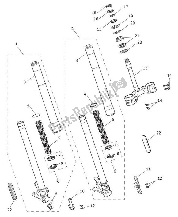 Todas las partes para Suspensión Delantera de Triumph Speed Triple 1200 RS 1160 2021 - 2024