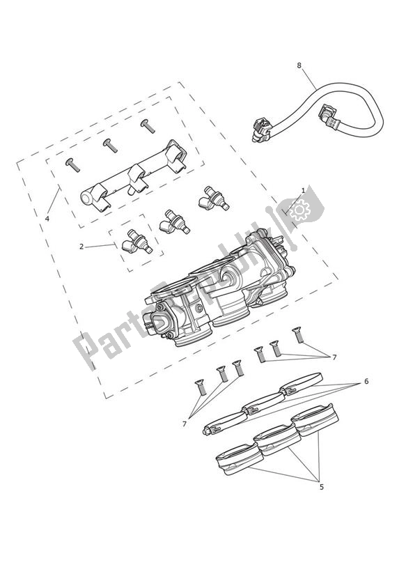 Alle onderdelen voor de Injection van de Triumph Tiger 900 GT PRO UP TO BP 5372 888 2020 - 2021