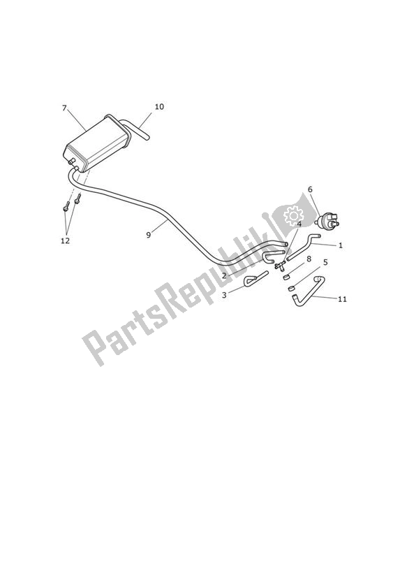 Todas las partes para Evap System de Triumph Daytona R From VIN 564948 675 2017 - 2018