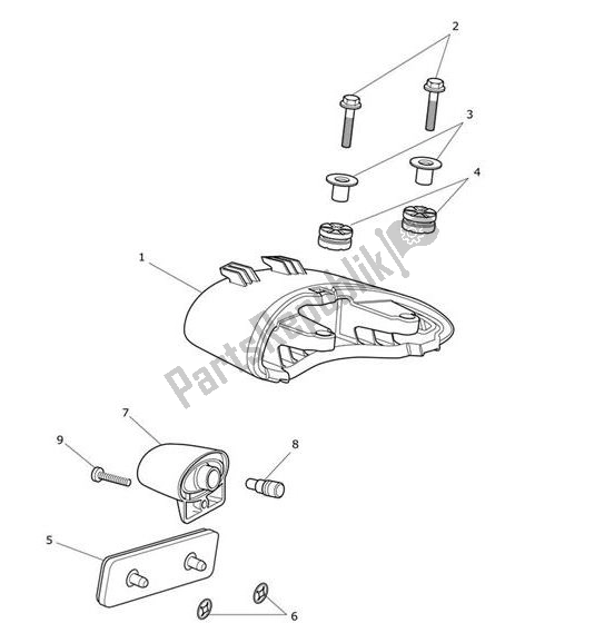 Toutes les pièces pour le Feu Arrière du Triumph Speed Triple RS From VIN 867601 1050 2018 - 2020