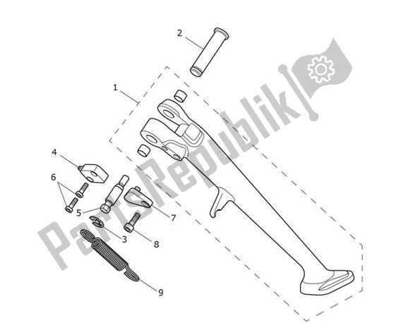 All parts for the Stands of the Triumph Scrambler 1200 XC UP TO AE 9097 2019 - 2020