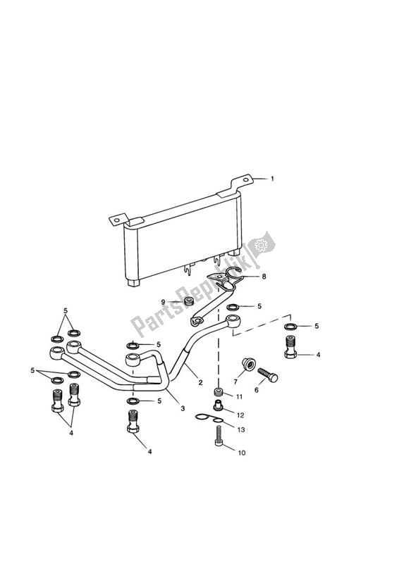 Alle onderdelen voor de Oil Cooling van de Triumph Sprint RS 955 From VIN 139277 2002 - 2004