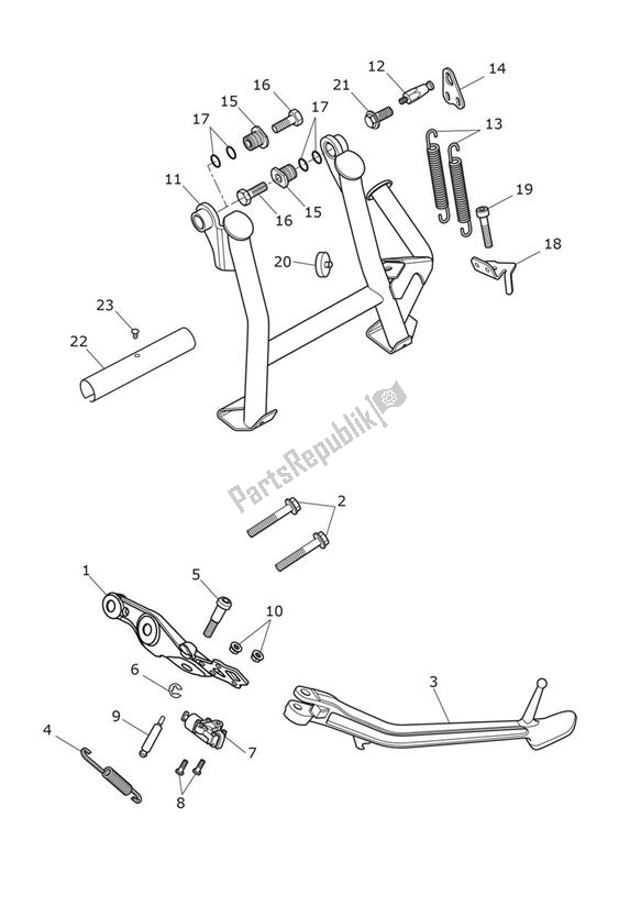 Tutte le parti per il Stand del Triumph Tiger 1200 SE Desert 1215 2018 - 2020