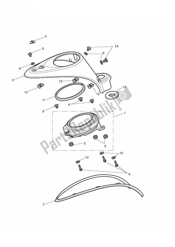 All parts for the Instrumente of the Triumph Rocket III Touring 2294 2008 - 2017