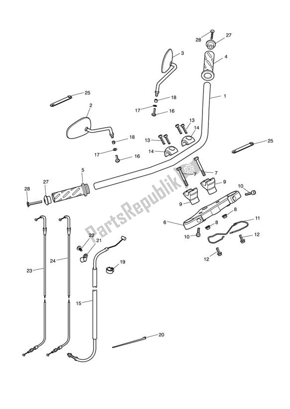 Toutes les pièces pour le Handlebar Switch du Triumph America EFI From VIN 468390 865 2008 - 2017