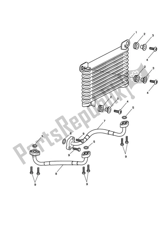 Todas las partes para Oil Cooling de Triumph Daytona 955I From VIN 132513 1997 - 2006