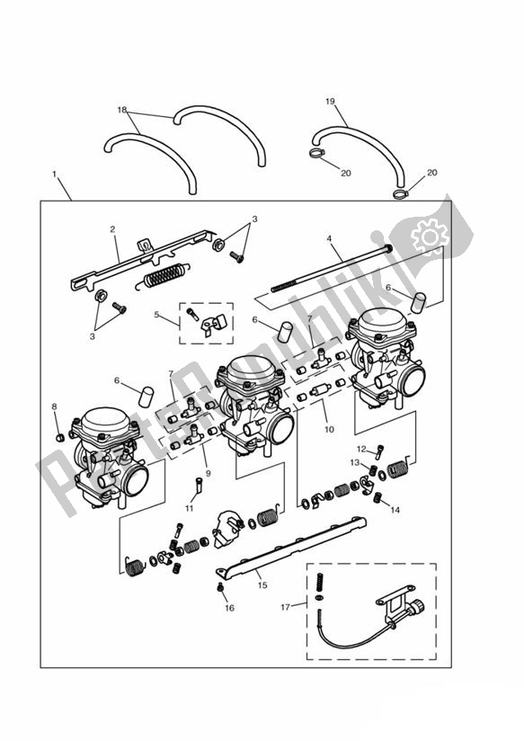 Toutes les pièces pour le Carburateur du Triumph Legend TT 885 1998 - 2001