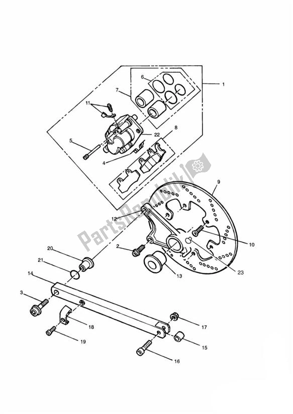 Tutte le parti per il Break Rear Sprint del Triumph Sprint 900 Carburator 885 1991 - 1998