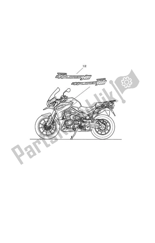 All parts for the Decal of the Triumph Tiger Explorer XC 1215 2012 - 2016
