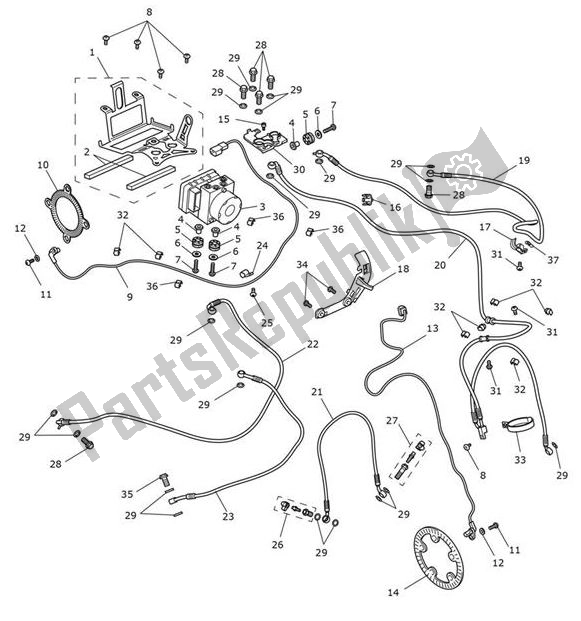 Wszystkie części do Abs Triumph Tiger 1200 Rally Explorer 1215 2022 - 2024