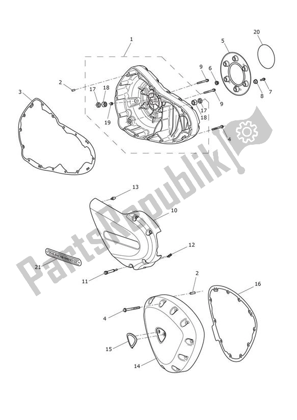 Wszystkie części do Pokrywa Silnika Triumph Thunderbird LT 1699 2014 - 2018
