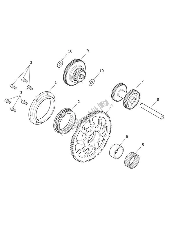 All parts for the Sprag Clutch of the Triumph Rocket 3 R 2458 2020 - 2024
