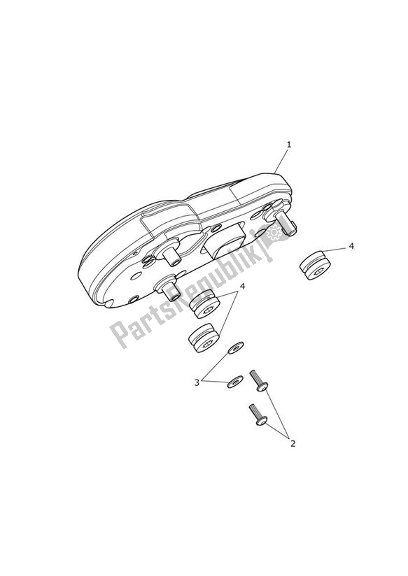 Todas as partes de Instrument do Triumph Speed Triple S From VIN 735438 1050 2016 - 2018