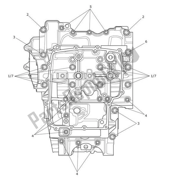 Wszystkie części do Crankcase Screws Triumph Tiger XR From VIN 855532 1215 2018 - 2020