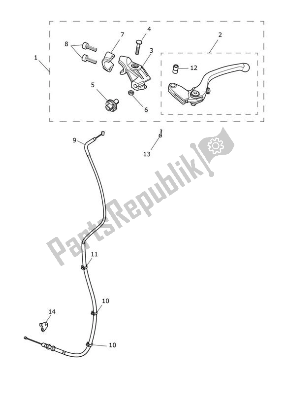 All parts for the Clutch Control - Speed Twin Up To Vin Ae2310 of the Triumph Speed Twin UP TO VIN AE 2310 1200 2019 - 2020