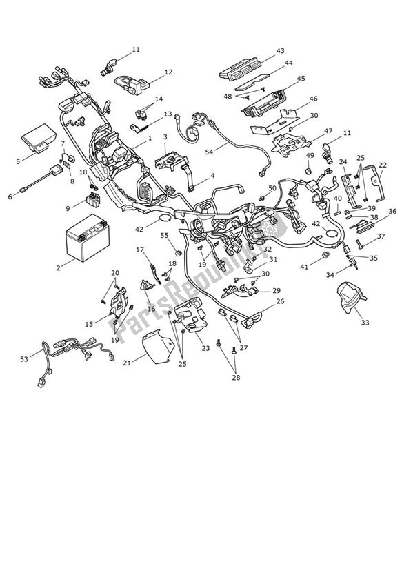 Tutte le parti per il Materiale Elettrico del Triumph Tiger 1200 GT PRO 1215 2022 - 2024