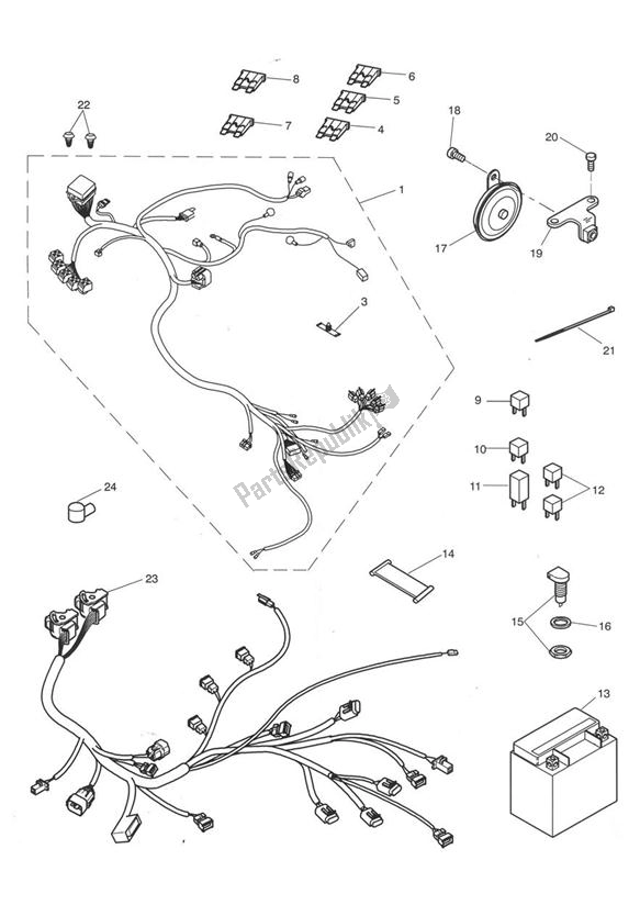 All parts for the Electrical Equipment From Vin 089737 of the Triumph Sprint ST 955I UP TO VIN 139276 1999 - 2001