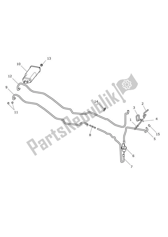 Alle onderdelen voor de Evap System van de Triumph Trophy 1215 2013 - 2017