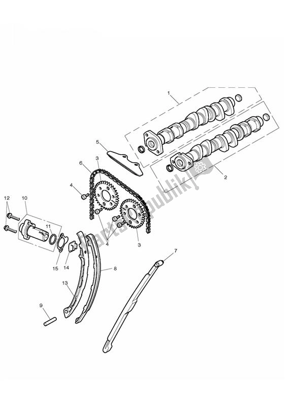 Tutte le parti per il Camshafts del Triumph Daytona R UP TO VIN 564947 675 2009 - 2017