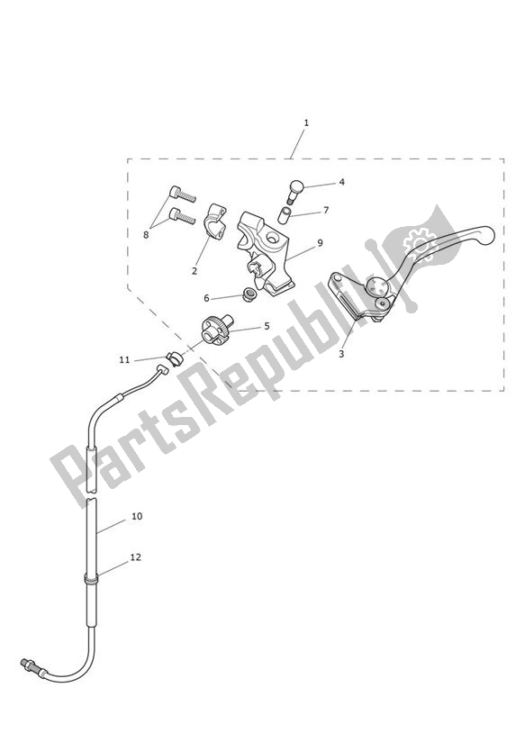 All parts for the Clutch Control of the Triumph Speed Triple S From VIN 735438 1050 2016 - 2018