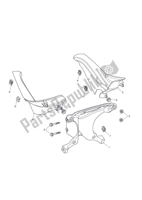 All parts for the Cockpit Träger of the Triumph Tiger 1050 & SE 2007 - 2013