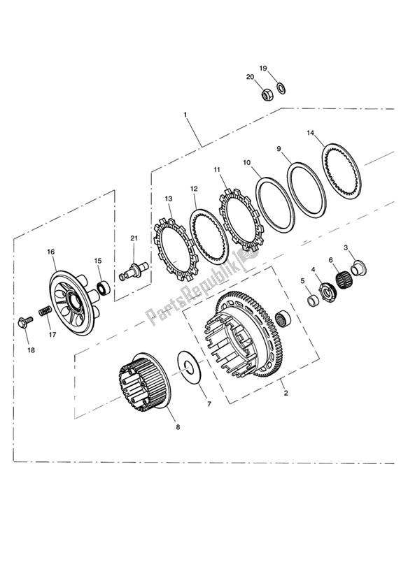 All parts for the Clutch of the Triumph Sprint GT 1050 2011 - 2016