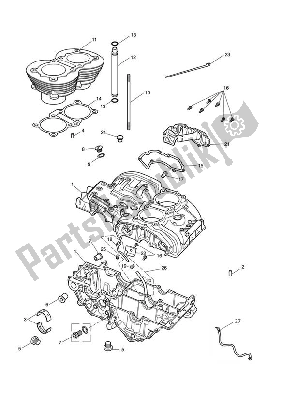 Tutte le parti per il Carter del Triumph America LT 1699 2014 - 2017