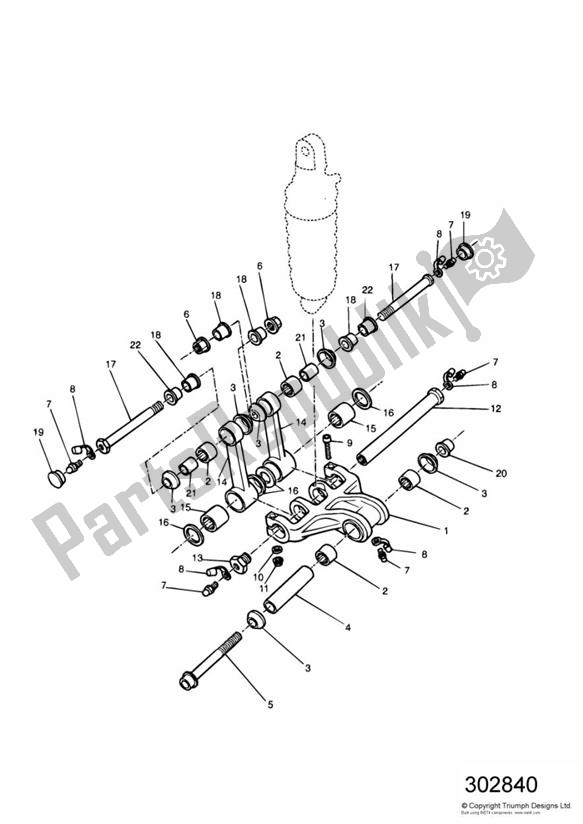 All parts for the Rear Suspension Linkage of the Triumph Speed Triple Carburator 885 1994 - 1997