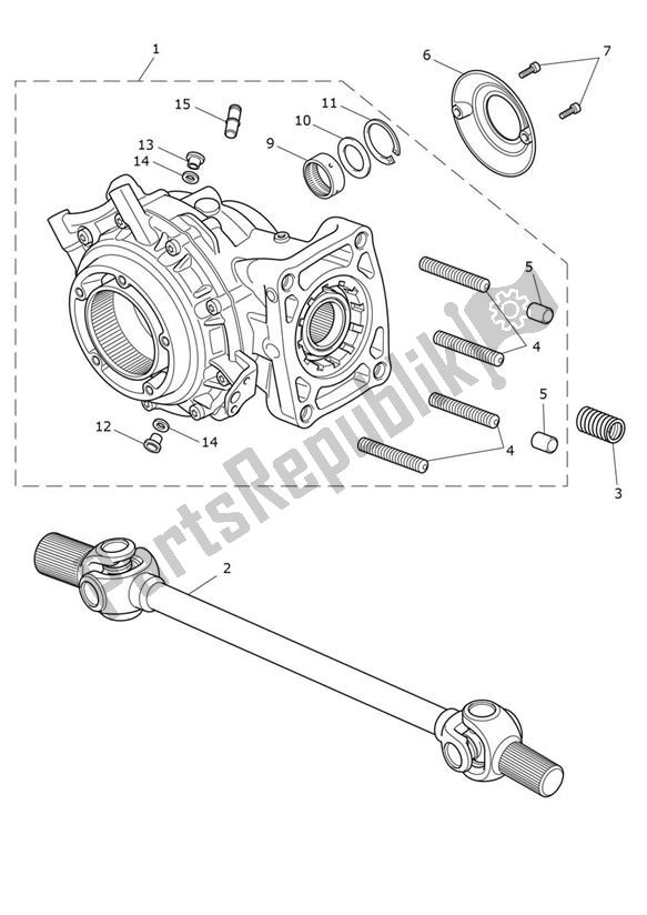 Todas las partes para Final Drive Kardan de Triumph Rocket 3 R 2458 2020 - 2024