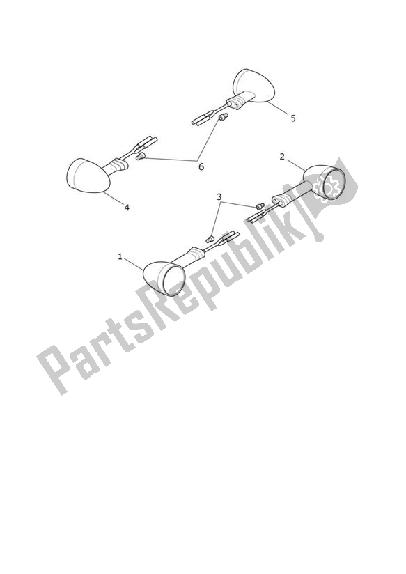 All parts for the Indicator of the Triumph Scrambler 1200 XC From AE 9098 2021 - 2024