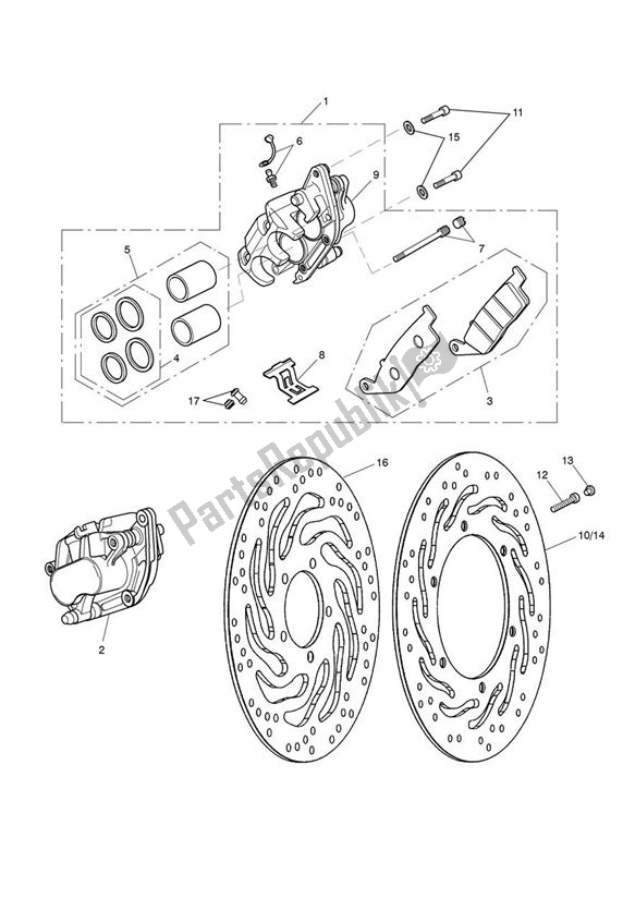 Todas las partes para Break Front de Triumph Speedmaster EFI UP TO VIN 469049 865 2007 - 2011