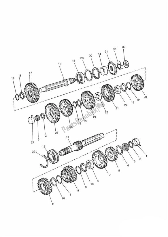 Tutte le parti per il Ingranaggi del Triumph Sprint 900 Carburator 885 1991 - 1998