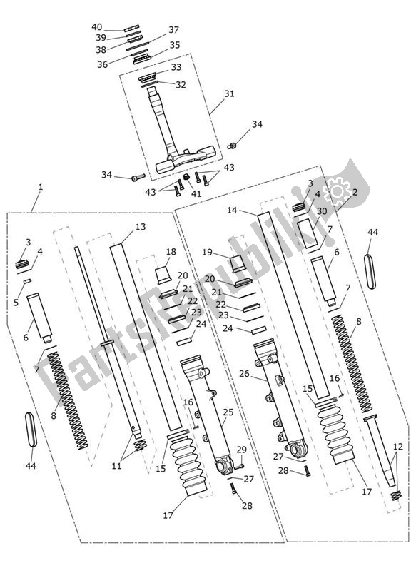 All parts for the Front Suspension of the Triumph Scrambler 900 From 2022 2022 - 2024