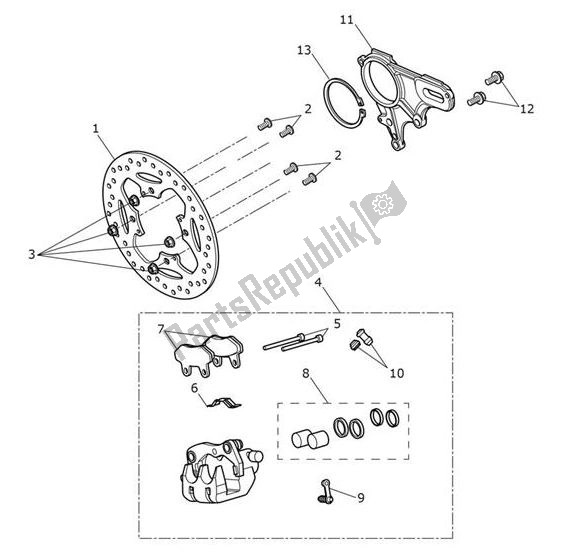 All parts for the Brake Rear of the Triumph Speed Triple RS From VIN 867601 1050 2018 - 2020