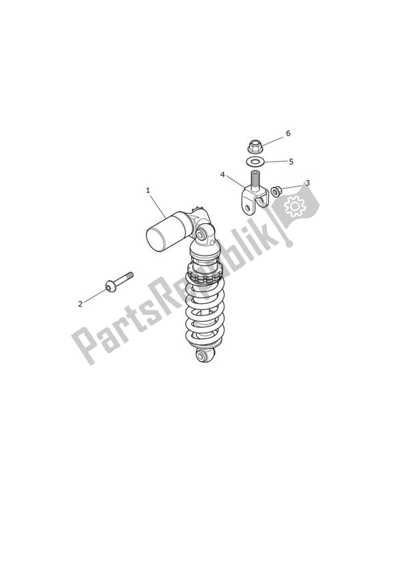All parts for the Rear Suspension Unit of the Triumph Daytona R From VIN 564948 675 2017 - 2018