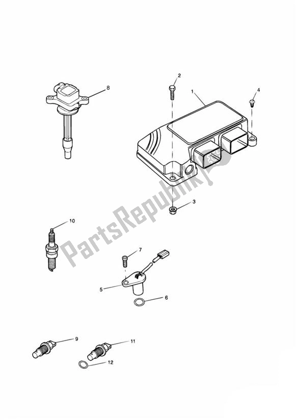 Toutes les pièces pour le Engine Management du Triumph Sprint ST 955I From VIN 139277 2002 - 2004