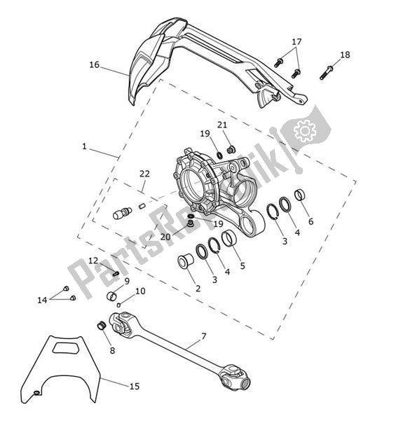 Toutes les pièces pour le Final Drive Kardan du Triumph Tiger 1200 Rally Explorer 1215 2022 - 2024