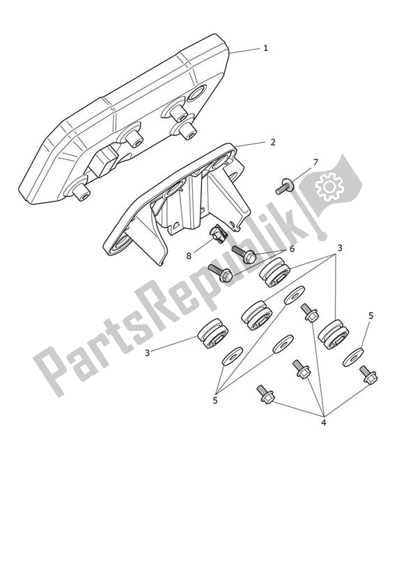 All parts for the Instrument of the Triumph Tiger 900 GT PRO UP TO BP 5372 888 2020 - 2021