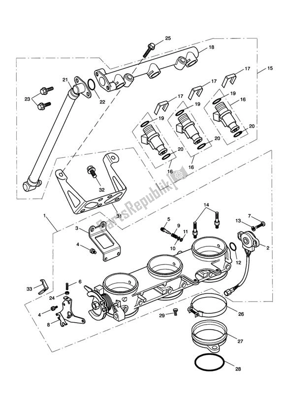 Tutte le parti per il Injection From Vin 207555 del Triumph Sprint RS 955 From VIN 139277 2002 - 2004