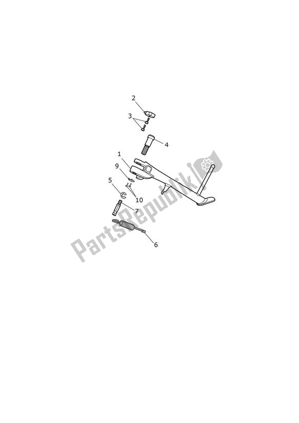 All parts for the Sidestand of the Triumph Scrambler 900 From 2022 2022 - 2024