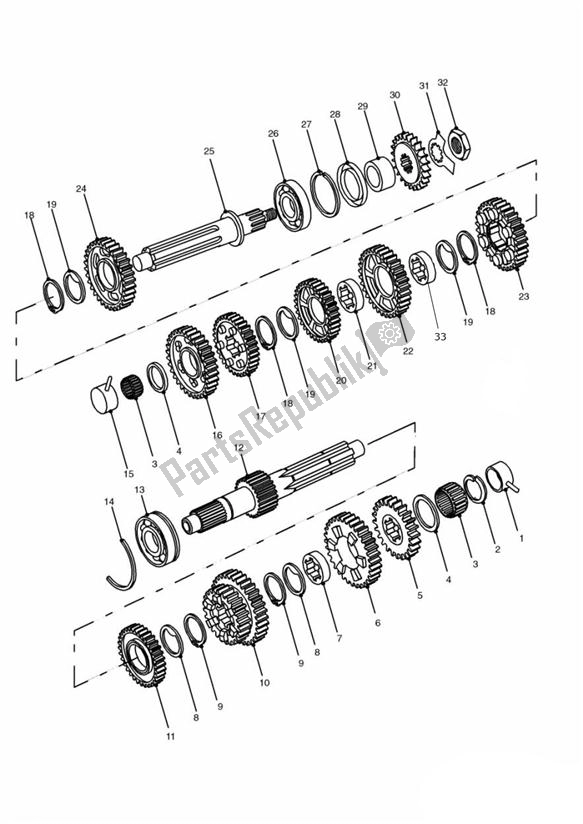 Toutes les pièces pour le Engrenages du Triumph Daytona T 595 / 955I 1997 - 2001