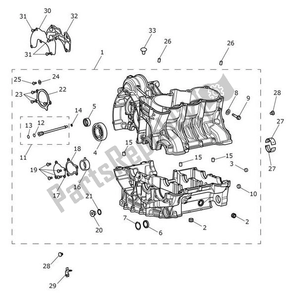 Todas as partes de Bloco Do Motor do Triumph Tiger 1200 XRT 1215 2018 - 2020