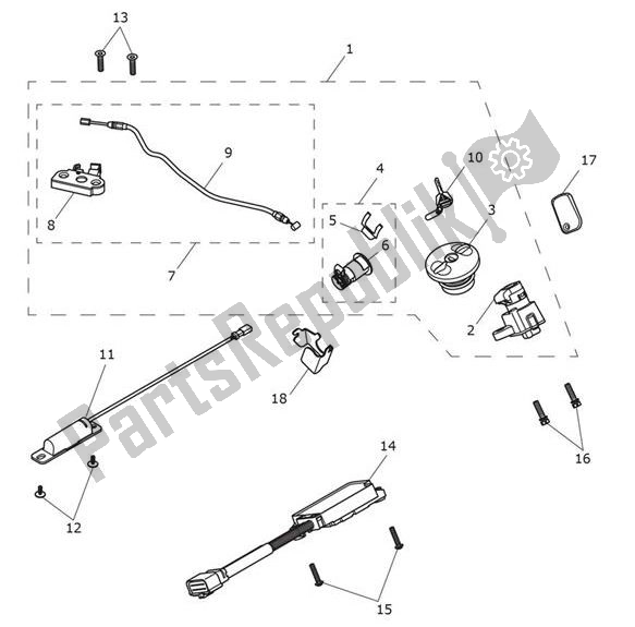 Toutes les pièces pour le Lockset Ignition du Triumph Scrambler 1200 XC UP TO AE 9097 2019 - 2020